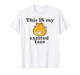 Garfield This Is My Excited Face Sarcastic Cartoon Cat T-Shirt