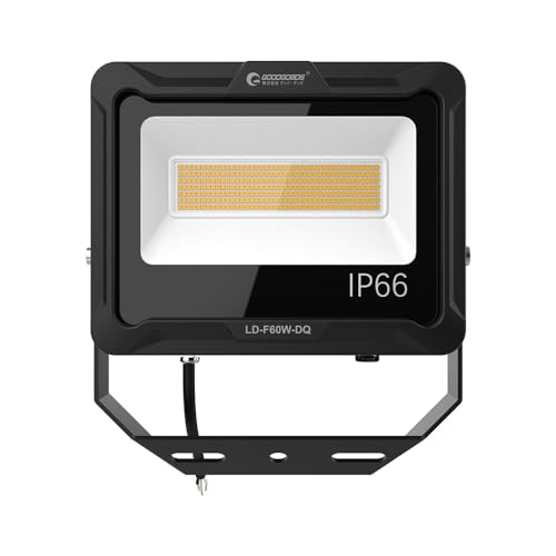 GOODGOODS LED������ 60W �d���F 6000lm IP66�h�� ��Ɠ� �L�p120° ���O�Ɩ� �Ŕ� LD-F60W-DQ | ���P�x�ȃG�l �t���b�h���C�g �H���p���C�g ���ԏ� �K���[�W �q�� �X�܏Ɩ� BBQ ��O��� ��ݏƖ��ɑΉ� 