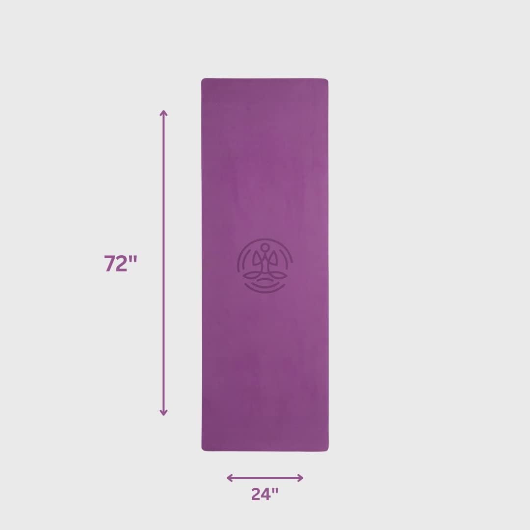 Yoga and Exercise Mat with Carrying Strap – 24' x 72" - 5mm thickness - Eco-Friendly TPE Non-Slip Yoga Mat – Workout Mat perfect for Yoga, Pilates, Strength Training, and Meditation – Waterproof and Sweat-Resistant!