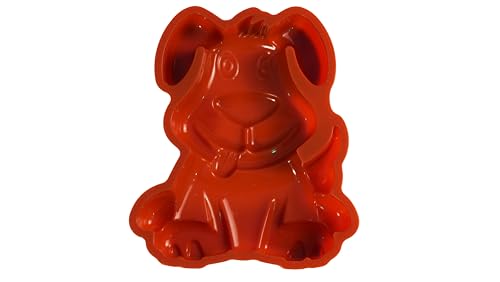 Silver-Stage Hunde Backform Hund Silikon Kuchenform für Kindergeburtstage Backen Eis Schokolade Brot Dessert Pudding - BPA Frei | Silikon Silikonform Mini Brownie Puddingform Geburtstag (Hellbraun)
