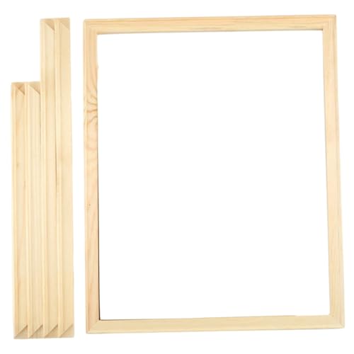 Pineeseatile Canvas Frame 4Pcs 12 x 16 Wooden Canvas Frames Splice Rectangular Canvas Stretcher DIY Decorative Canvas Stretcher Frames for Oil Painting, Canvas Photos and Wall Art,Canvas Stretcher