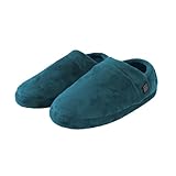 [THANKO] どこでも床暖スリッパ SRPP25SBL ブルー フリーサイズ ヒーター内蔵 暖房 USB 冬 電気スリッパ コードレス 洗濯可能 防寒対策 男女兼用 室内