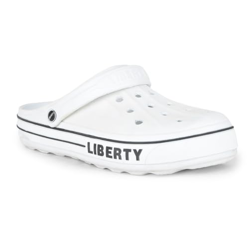Image of Liberty A-HA LITEWALK Casual Slingback Clogs for Men with EVA Sole | Breathable and Lightweight | Soft Comfortable Footbed | Stylish Home Footwear | Slip On Comfort (Off White 41 EU)