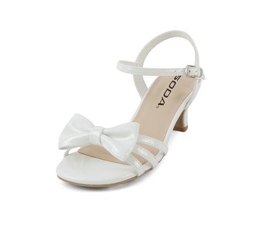 Image of Soda Girly-2 Children's Girl's Open Toe Slingback Block High Heel Sandals