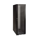 Eaton Tripp Lite 42U Standard-Depth Rack Enclosure Cabinet with Clear Acrylic Window, 3000-lb. capacity, Black (SR42UBG)