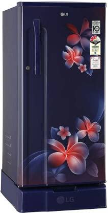 Image of LG 188 Litres Direct Cool Single Door Refrigerator (GL-D191KBPX.ABPZEBN, Blue Plumeria)