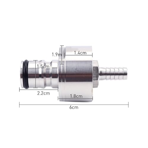 FERRODAY Stainless Steel Carbonation Cap Forced Carbonation PET Bottle Filling 5/16 Barb CO2 Coupling to Carbonate Soda Beer Stainless Steel PET Bottle Carbonation Cap + O-ring + Gasket