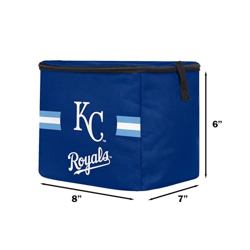 Image of FOCO MLB Officially Licensed Primary Logo Team Stripe 6 or 12 Pack Soft Insulated Game Day Baseball Lunch Tote Cooler