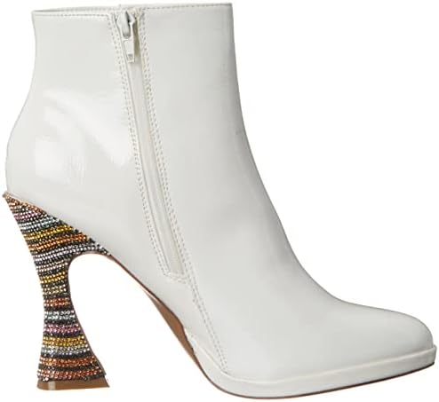 Betsey Johnson Women's Averie Fashion Boot, WHT Patent, 8 | Image 5