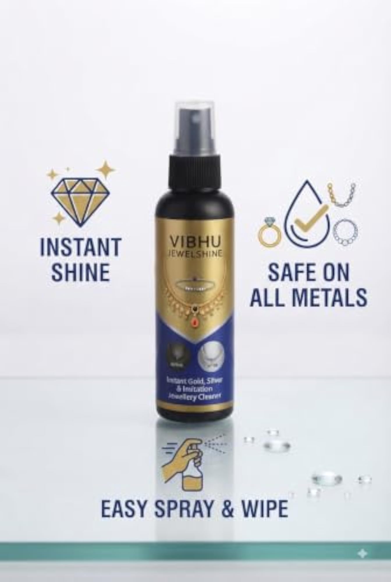 Vibhu Jewelshine Jewellery Cleaning Spray for Artificial Ornaments