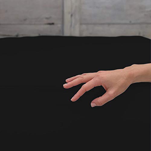Ir Imperial Rooms Twin Fitted Sheet - 16 Inch Deep Pocket Black Fitted Bed Sheets Twin Size Premium 1800 Soft Microfiber Shrink And Fade Resistant All Around Elastic Fitted Bottom Sheets Only #TOP5