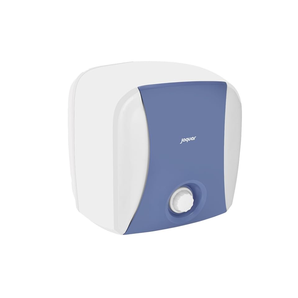 Jaquar Briza 6 Litre Vertical Electric Water Heater | 2000W Geyser for Bathroom | High Pressure 8 Bar, Safety Valve, ELCB Protection | Compact Instant Hot Water Geyser | Dimensions (330x280x370 mm)
