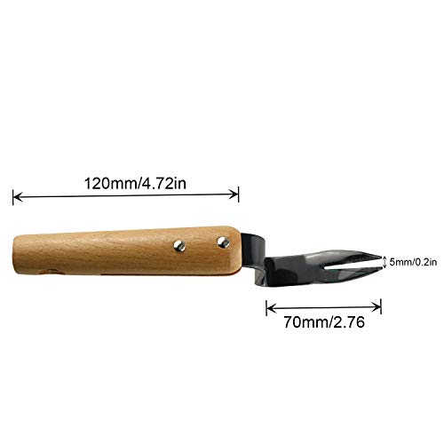 JCBIZ Carbon Steel Garden Weeding Tool Rooter Garden Tool Hand Weeder Fork Solid Long Wood Handle Garden Agricultural Tool