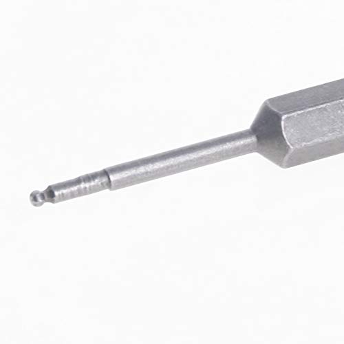 Utoolmart 10Pcs H1.5 Ball End Screwdriver Bits, S2 Steel Magnetic 1.9 Inch Long Drill Bit With 1/4 Inch Hex Shank #TOP2