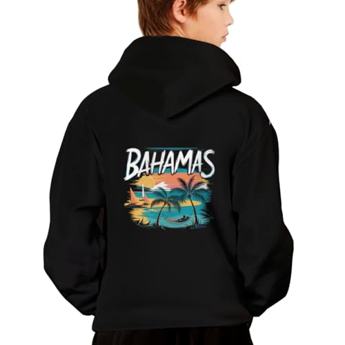 Proud Bahamas Gift Design Idea Vintage Hoodies for Teen Girls Boys Lightweight Kangaroo Pocket Sweatshirt2