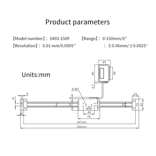 Escala digital 0-150mm con pantalla para máquina miniatura 2