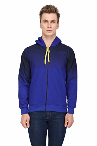 Image of AHHAAAA Men's Cotton Blend Full Sleeve Hooded Sweatshirt Hoodie 151A