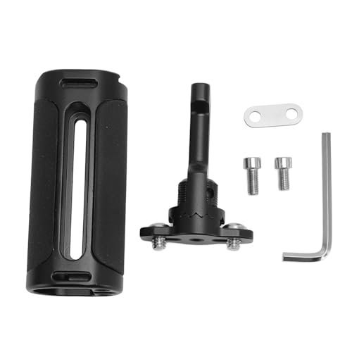 Ergonomic Aluminum Camera Cage Handle, Rotating Universal Cold Shoe Mount with 1/4inch Screw Hole, Comfortable Silicone Handgrip for Photographic Accessories