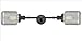 Innovations 208L-BK-G262 2 Vertical Bath Vanity Light, Matte Black
