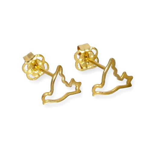 Boucles d'Oreilles Colombe en Or Jaune 9 Carats