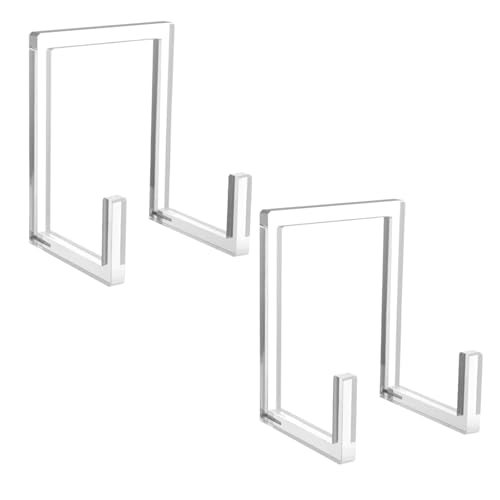 Kfwfuaee 2pcs acrílico marco de fotos soporte elegante y portátil vinilos récord estante de almacenamiento para sala de estar dormitorio u oficina