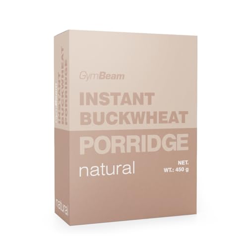 GymBeam Instant Buchweizen Porridge ohne Zucker - Glutenfreies Fitnessessen für Veganer, Proteinquelle, leicht verdaulich und sättigend, ideal als schnelles Frühstück oder Snack (450 g, Unflavored)
