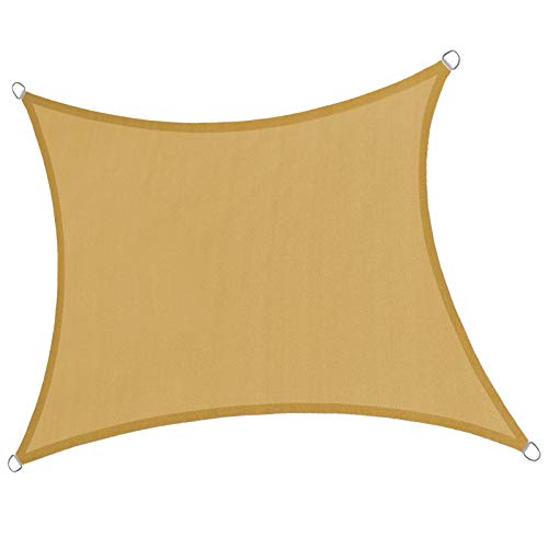 LOVE STORY Toldo retangular de 3 m x 3 m para toldo de sol com bloqueio UV para ambientes externos,