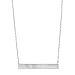 Sterling Silver 16" + 2" Extension Flat Horizontal Engravable Bar Necklace