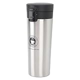TIKATARER 16oz Vakuumisolierter Reisekaffeebecher aus Edelstahl, Auslaufsicherer Deckel für Autobecherhalter, Geschäftsreisen und den Einsatz Im Freien (500ML)