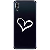 Heart Love Peace Vinyl Cell Phone Decal for the iPhone or Android (WHITE 2