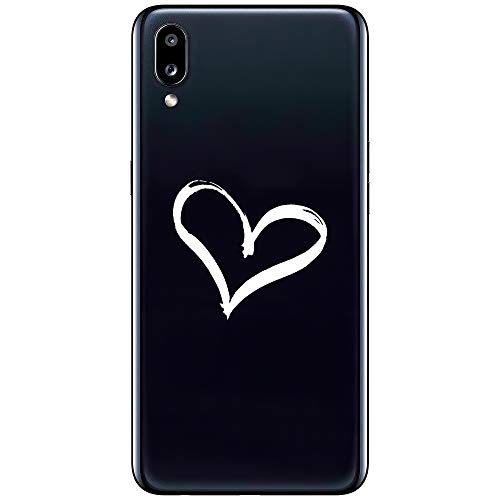 Heart Love Peace Vinyl Cell Phone Decal for Smartphone (White 2