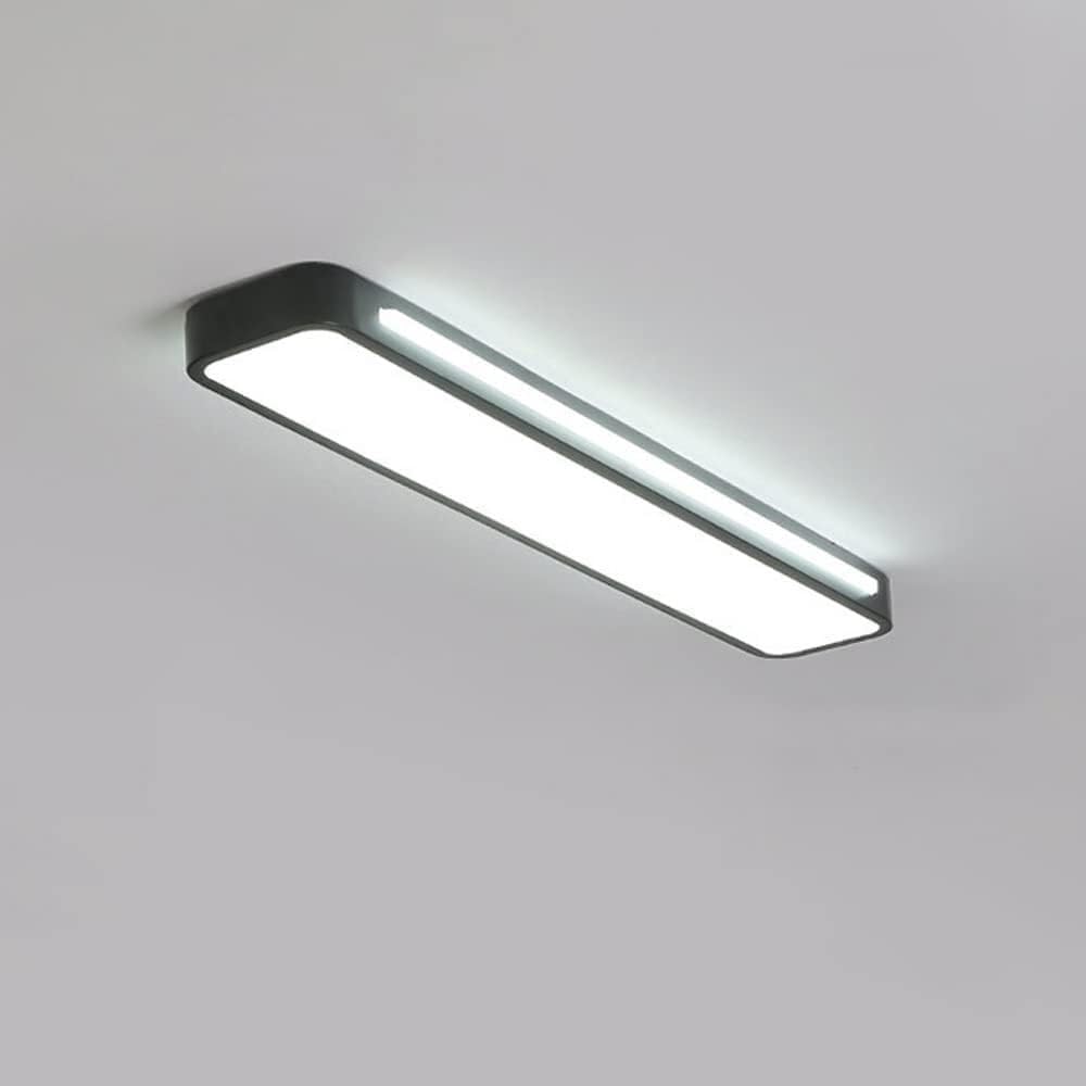 Nowoczesna czarna metalowa liniowa lampa sufitowa LED, lampa sufitowa sufitowa, północna biała lampa sufitowa długi pasek, minimalistyczna lampa sufitowa do kuchni, kinkiet PE