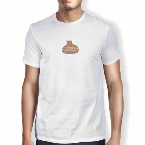 T-Shirt Green Fish Fdmtsi-103661 Blanc M Homme, vêtement col rond classique