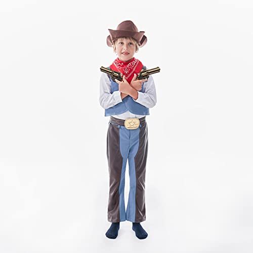 Conjunto de body para bebês meninos sem mangas para bebês meninos fantasia de cowboy ocidental para
