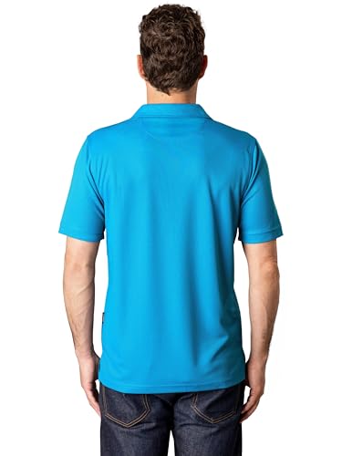 Image of FlowTech Men's Performance Polo Shirt DryMax Quick‑Dry Pinhead Texture Breathable Moisture‑Wick Odor‑Free