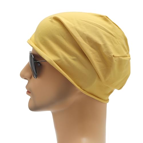 Image of ZLYC Cotton Thin Slouchy Beanie Hat for Men Women Fashion Soft Stretch Knit Skull Cap