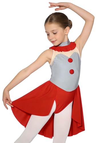Disfraz de payaso para niña con pompones y pedrería miniatura 1