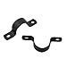 TAODAN 6PCS 25mm Black U Shaped Pipe Strap Clamp 2 Holes Stainless Steel Rigid Pipe Strap U Shaped Bracket Clamp Hanger Tension Clamp Rigid Pipe Strap Bracket Clamp Suitable for Fixing Pipe