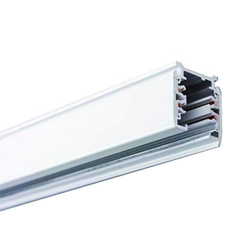 Preisvergleich Produktbild 3-Phasen Stromschiene Powergear Aufbau 2m weiss / schwarz Aluminium (weiß)