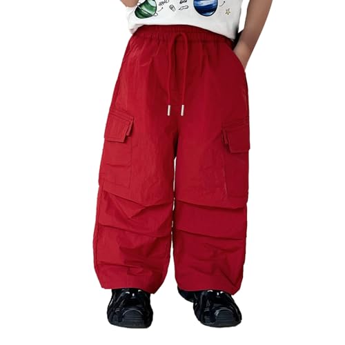 Boys Fashionable Outdoor Casual Pants Lightweight Comfortable Jogging Trousers for Boys Age 3 to 12 with Pockets