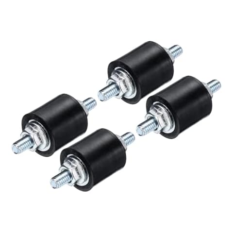 sourcing map M4 Rubber Isolator Mounts with Lock Nuts Cover