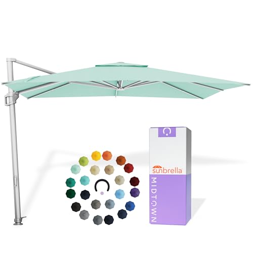Image of Midtown Umbrellas Grande Square - 9 x 9 Ft Cantilever Umbrella