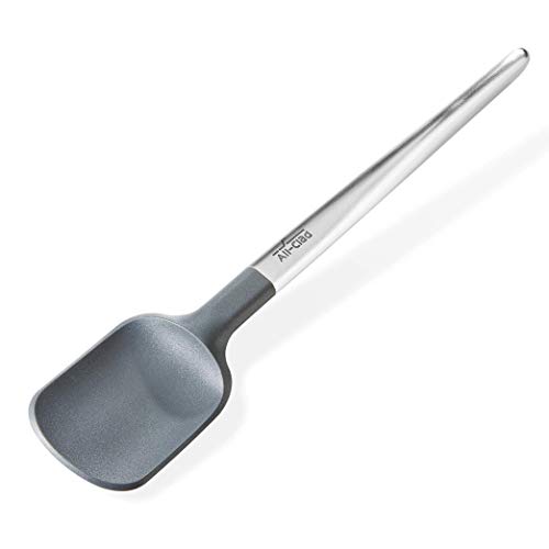 All Clad Silicone Tools Spoonula For Cooking Baking And Serving Stainless Steel and Black