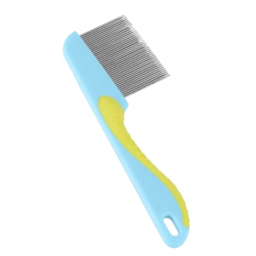 Image of Lice Removal Comb, 7-Piece Flea Comb Set with Red Light Tips, Blue Long Needle Design for Efficient Lice Removal, Complete 5-Piece Kit with Blue Handles for Pet Grooming and Hair Care