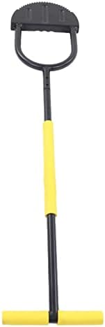 Bordeadora manual de media luna, bordeadora de acero de mango largo, herramienta de césped de dientes de sierra de acero inoxidable con agarre en T,