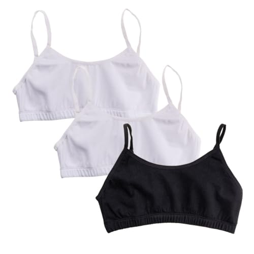 Image of ADIRA | Beginners Bra for Girls 13-14 Years | Flat Padding for Nipple Coverage | Comfortable Strecthy Cotton | Comfy-Breathable Beginners Bra & Super Soft Material | Pack of 3