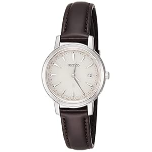 SEIKO SSVV077 Women’s Wristwatch, Standard Collection, New Solar Radio, Brow