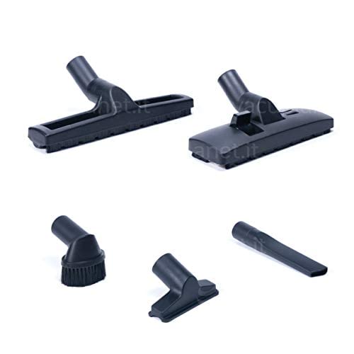 vacuplanetKit of 5 Central Vacuum Cleaner Brushes - Compatible with central vacuum cleaners of the brands Aertecnica, System Air, GDA, Tubò, Airblu, Disan, Duovac