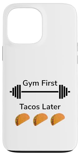 ジムナウタコス後で?面白いフィットネス&食通 スマホケース iPhone 13 Pro Max 用