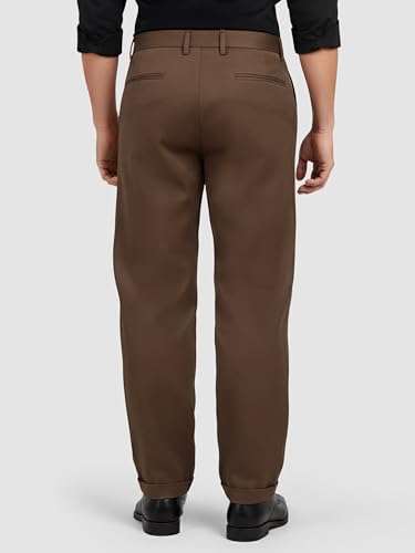 Image of Beyoung Men's Japanese Pants | Slouchy Fit 4 Pocket Classic Trousers for Men | Lightweight & Wrinkle-Resistant Formal Wear
